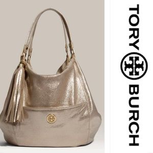 Tory Burch Metallic Gold Hobo Bag